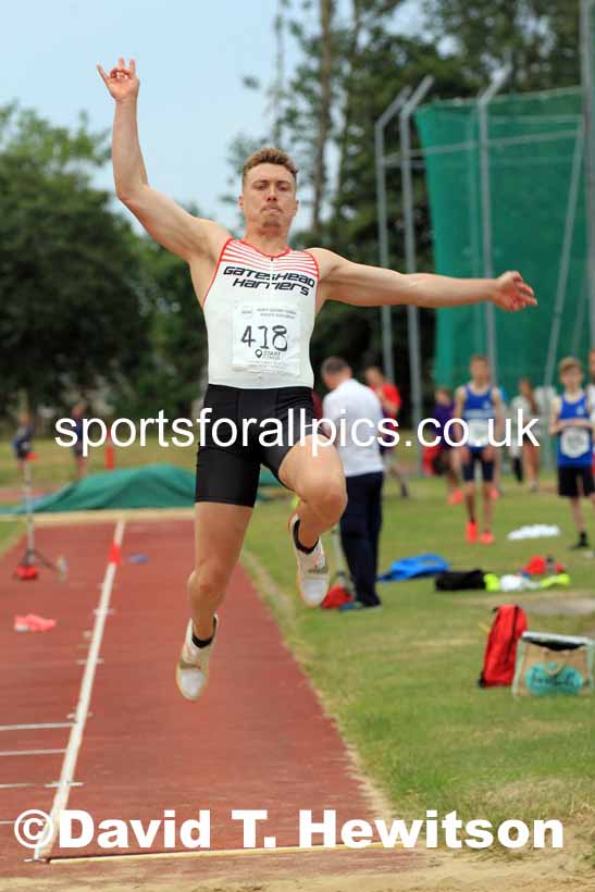 Long jump, 2022 NEGP Monkton 5, Wednesday, July 20th. Photo: David T. Hewitson/Sports for All Pics